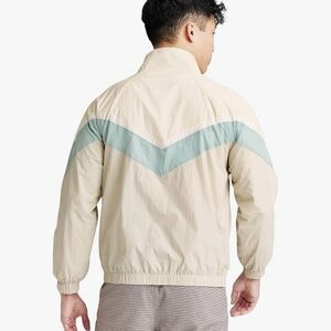 Original Use Cream and Blue Windbreaker